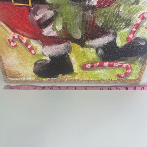 Collectible/Rare Pier 1 Imports Santa Candy Canes Lighted Glitter Canvas - Picture 12 of 12